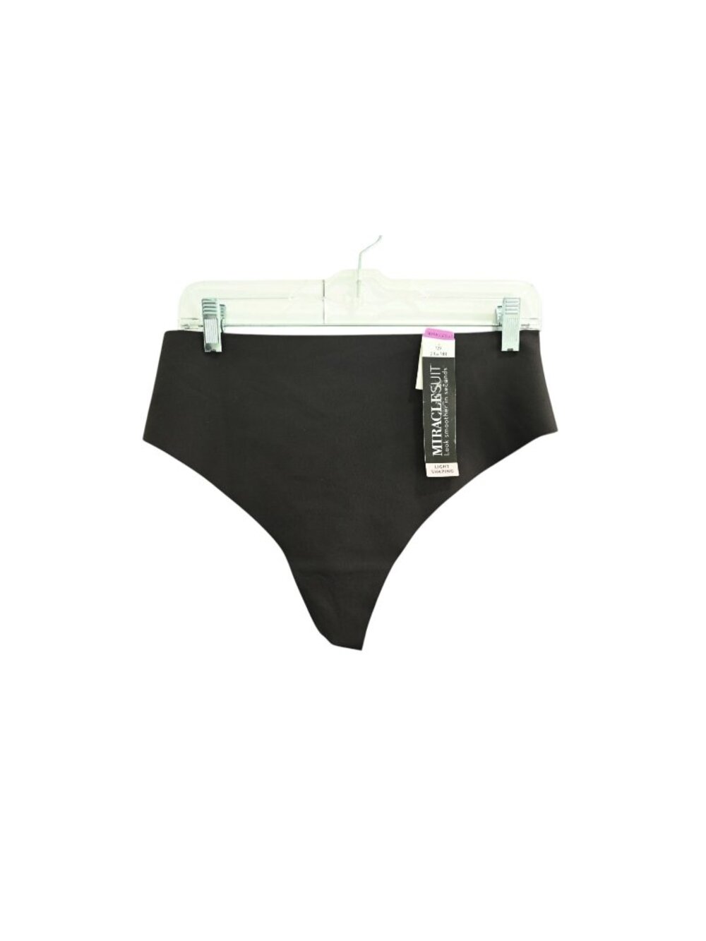 NWT Miraclesuit Light Shaping Waistline Thong Underwear Sz 2XL Black 2538 Slim
